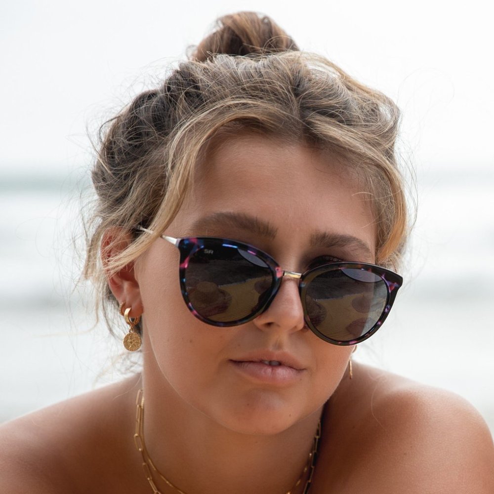 Shady Rays Lotus Sunglasses (Black, Pink, Blue)